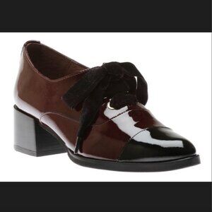 Wonders Burgundy and Black Heels